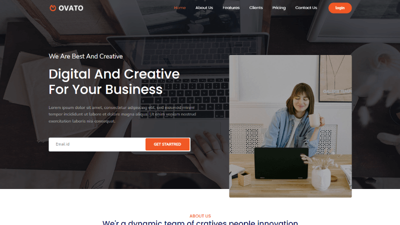 Ovato - Creative Responsive HTML Template | Themesdesign